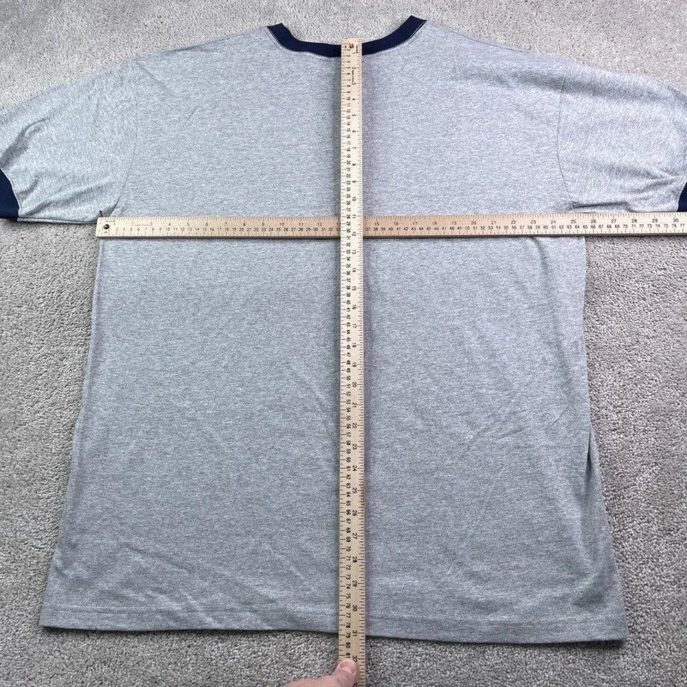 Vintage Adidas Shirt Mens XL Grey Blue Spellout Logo Ringer Tee Y2K